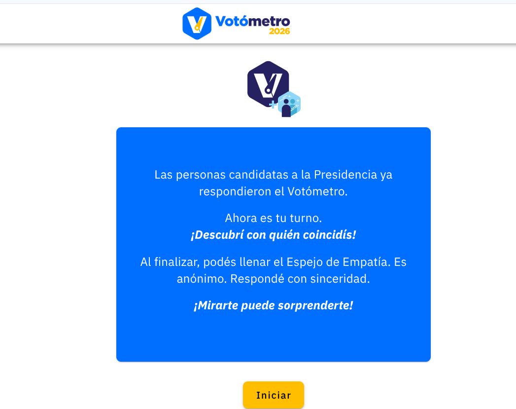 Herramienta para medir el grado de coincidencia con los candidatos presidenciales