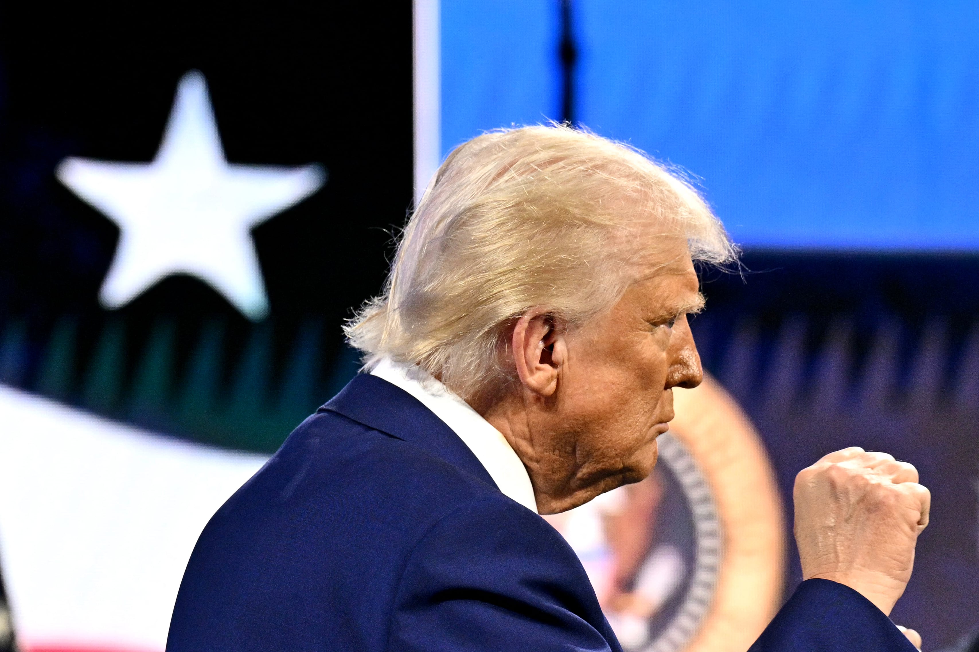 Donald Trump durante un mitin en el que defendió su política de mano dura contra el narcotráfico.