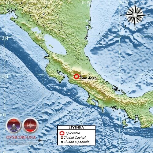 Por originarse cerca de zonas pobladas, rápidamente se generaron reportes de personas que lo sintieron. Mapa: Ovsicori.