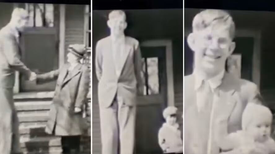 El Guinness difundió una grabación inédita del hombre más alto del mundo durante su adolescencia, en 1933.