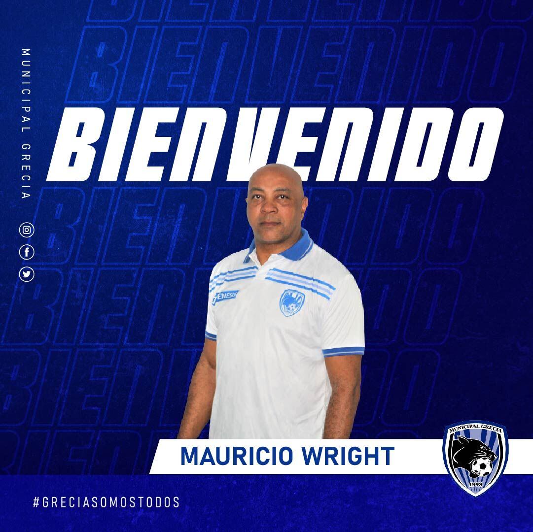 Mauricio Wright es el nuevo técnico del Municipal Grecia. Prensa MG.