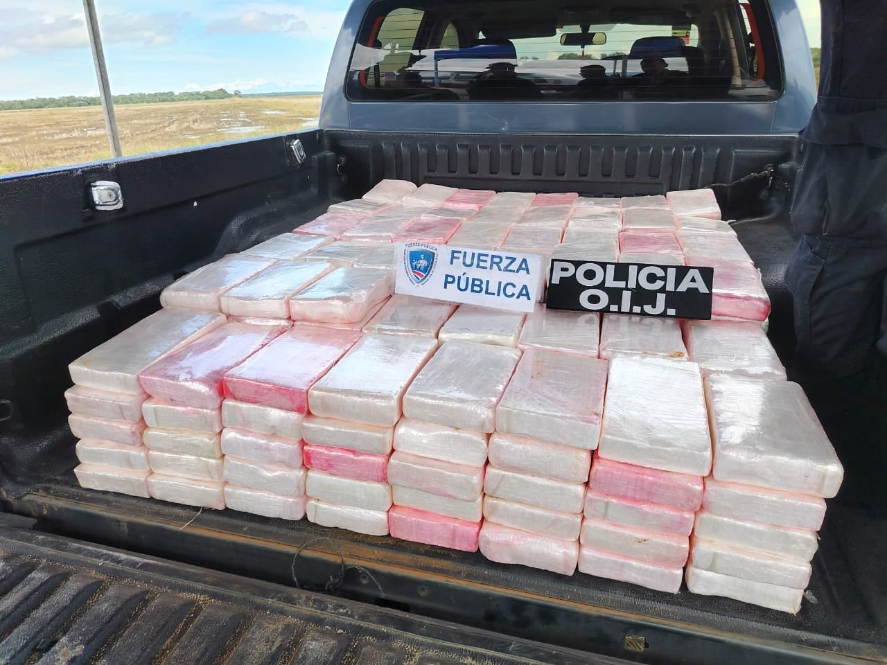 Una vez contaba y verificada la pureza, la cocaína fue enviada a bodegas de la Policía Judicial para sustentar el proceso investigativo y para su posterior destrucción. Foto: Cortesía MSP.