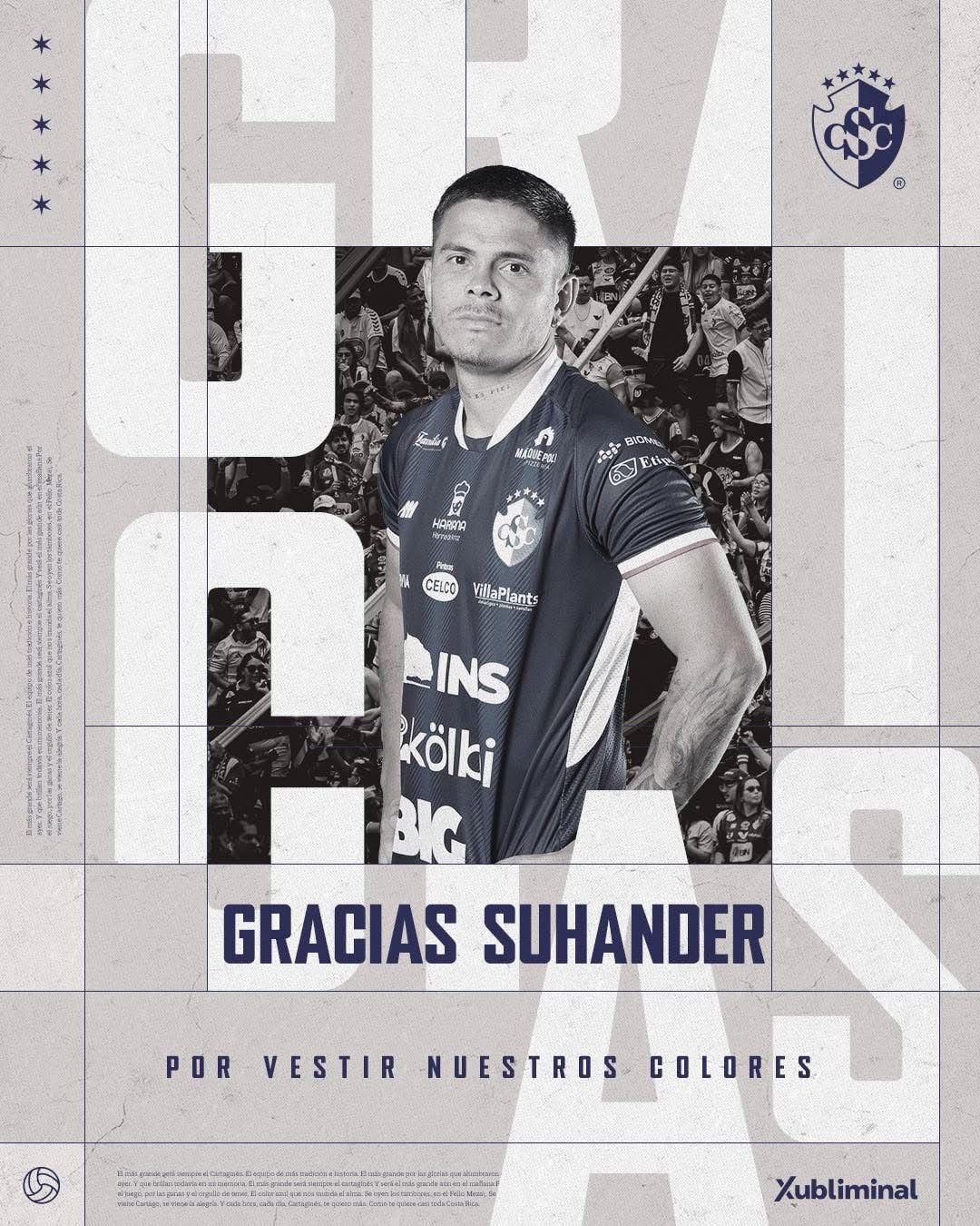 Suhander Zúñiga también quedó fuera de Cartaginés.