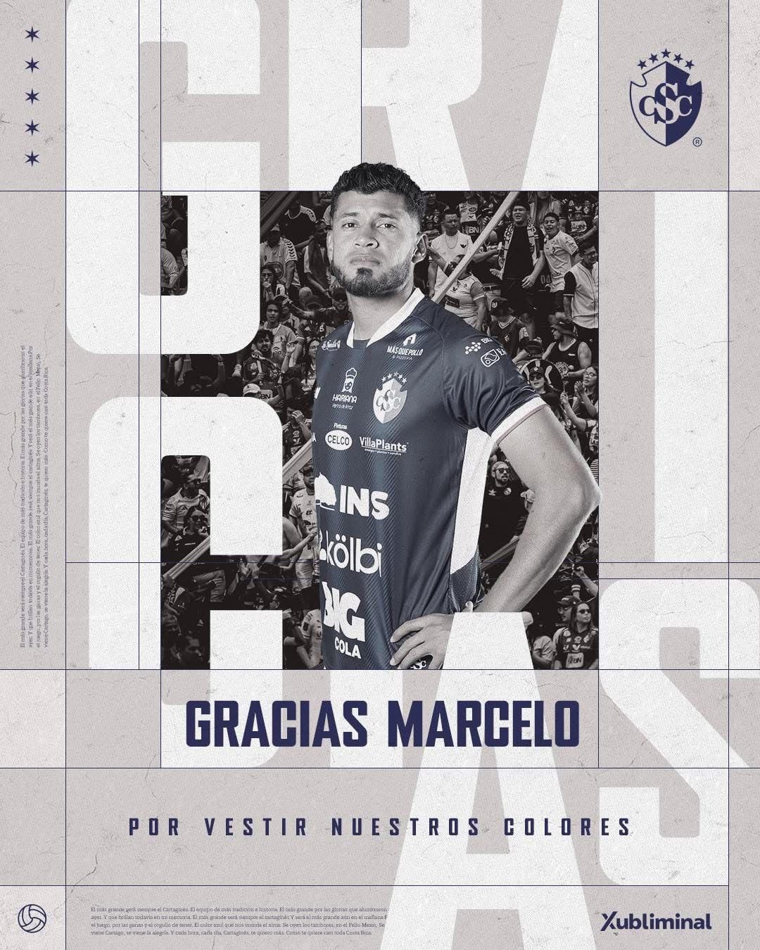 Marcelo Pereira no seguirá en Cartaginés.
