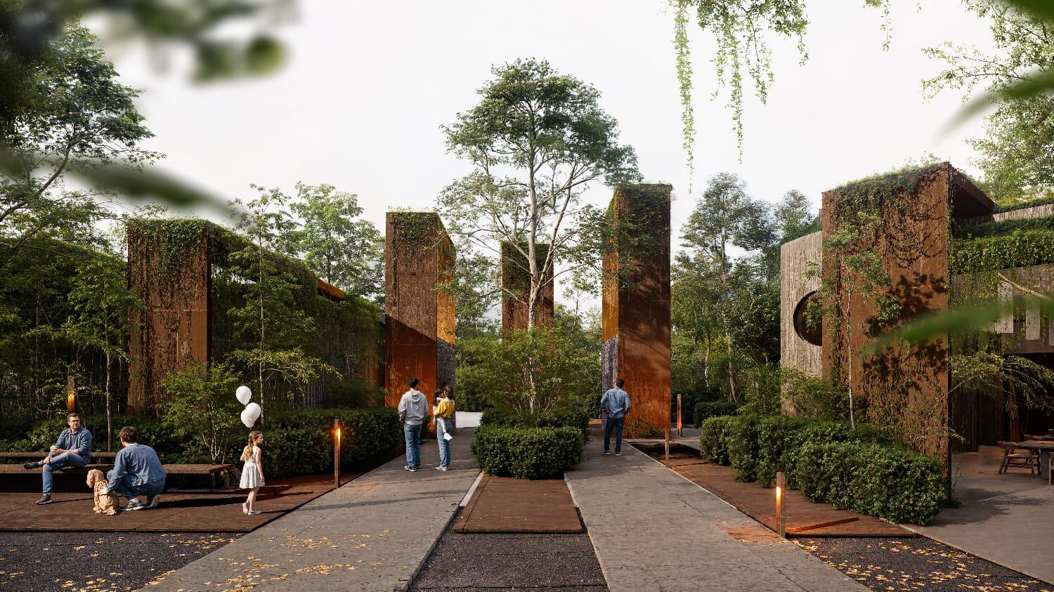 Esta es una ilustración de como se vería el parque Simón Bolívar cuando se convierta en jardín botánico.