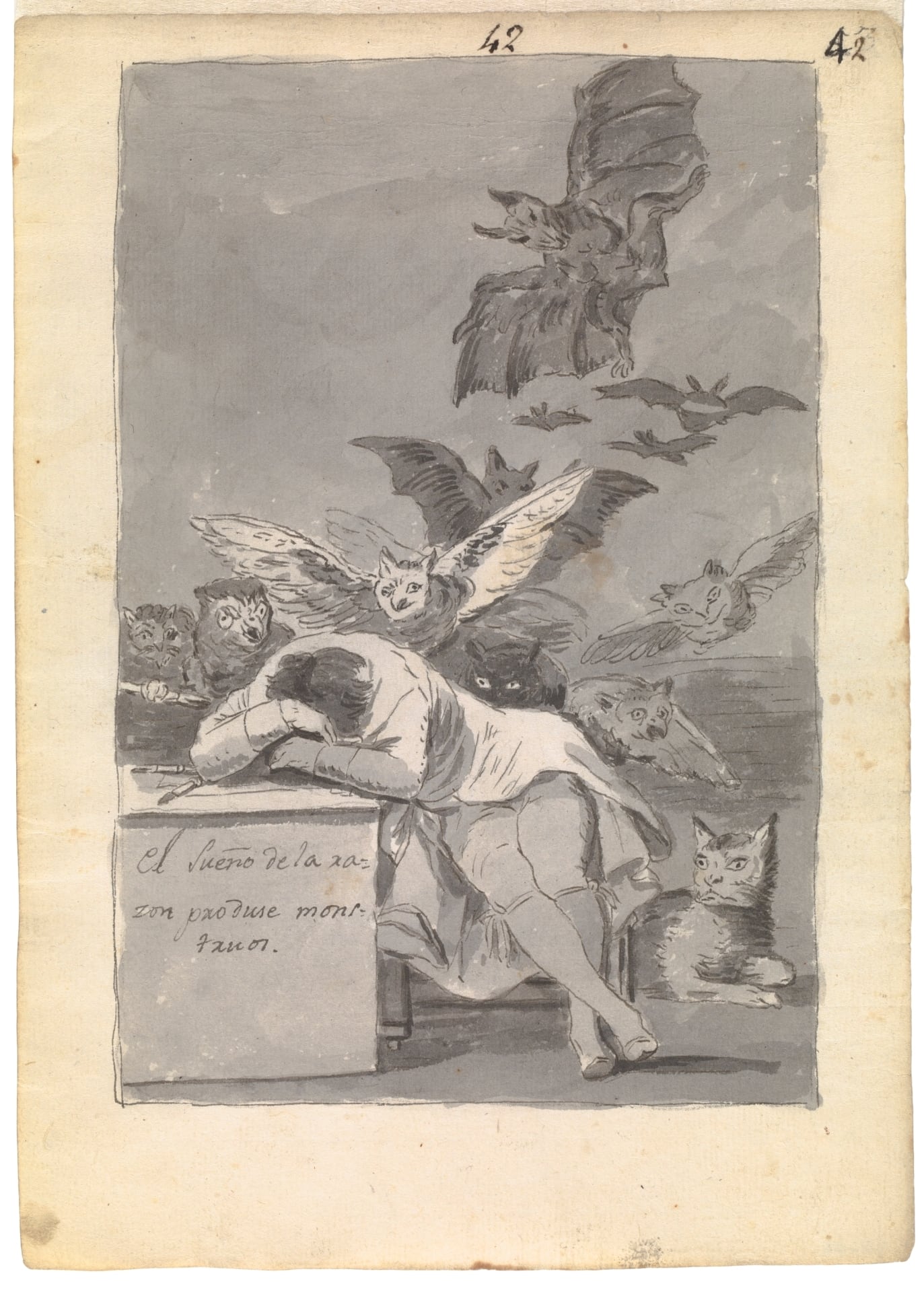 'El sueño de la razón produce monstruos' (1799) de Francisco Goya.