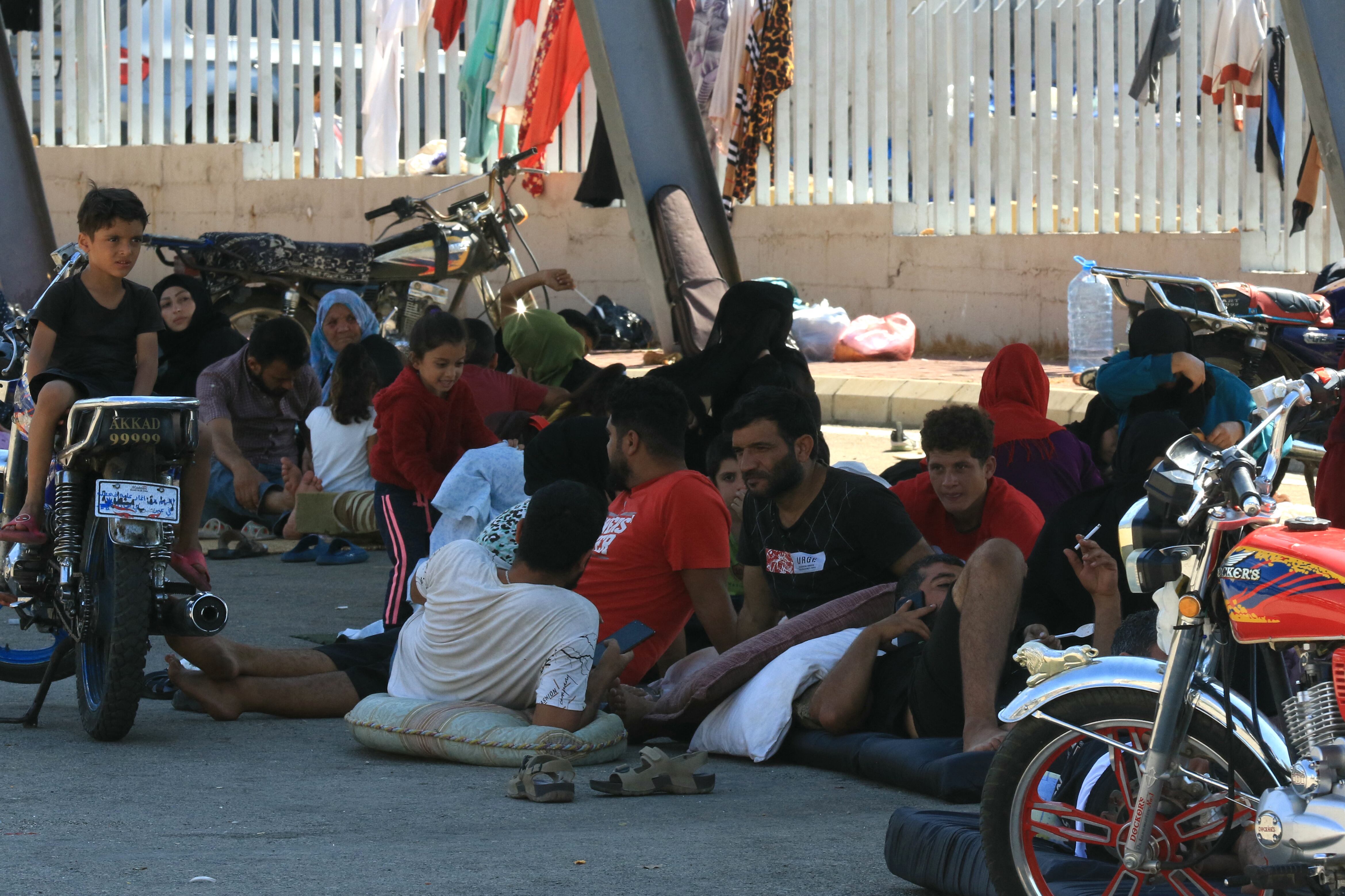 Desplazados por ataque en Líbano