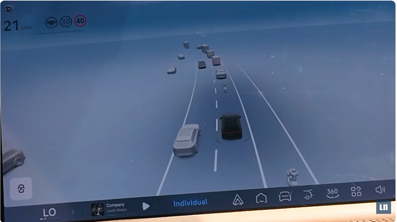 Una pantalla con el flujo vehicular.