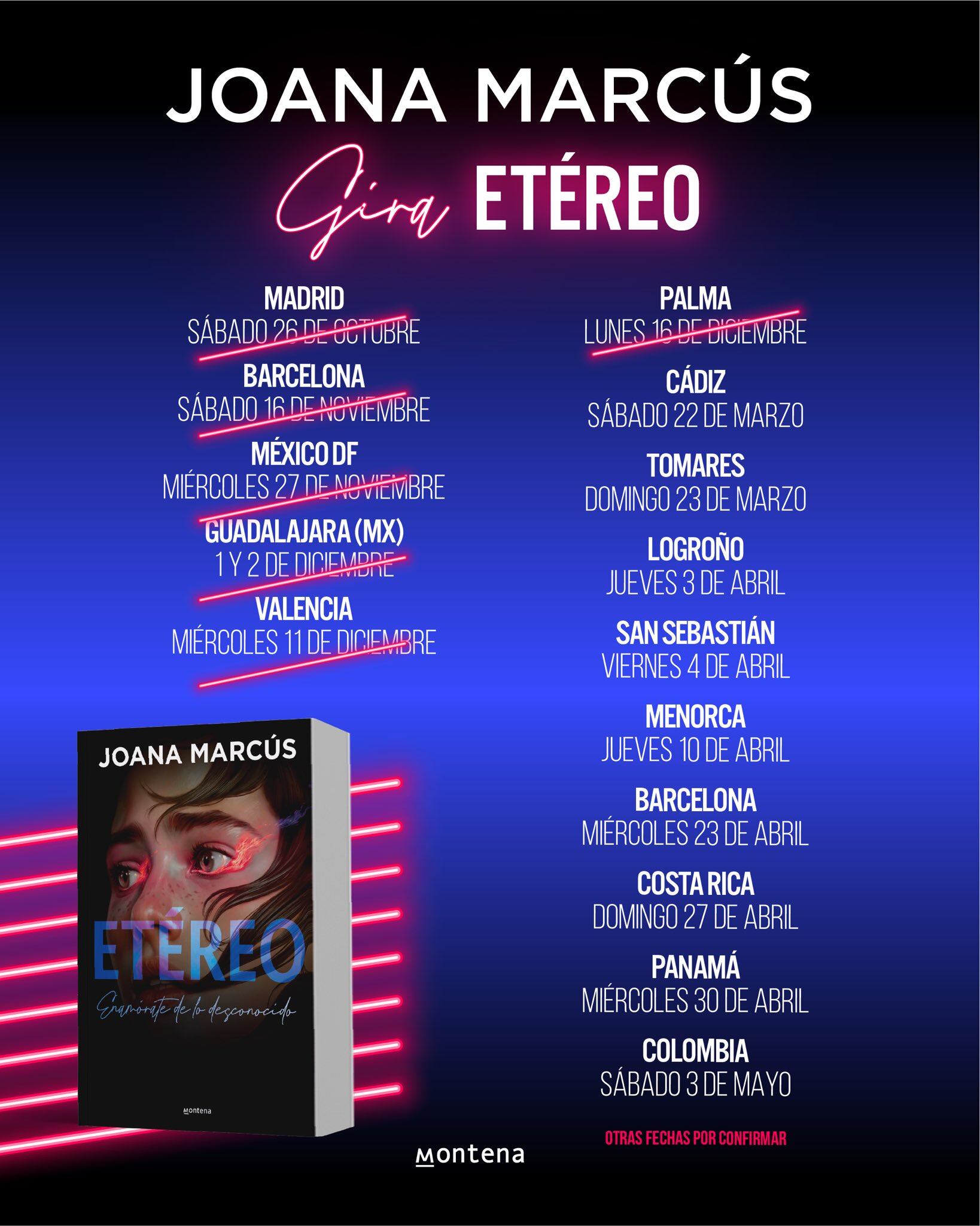 Joana Marcús firmará libros en Costa Rica el 27 de abril. También visitará Panamá y Colombia.