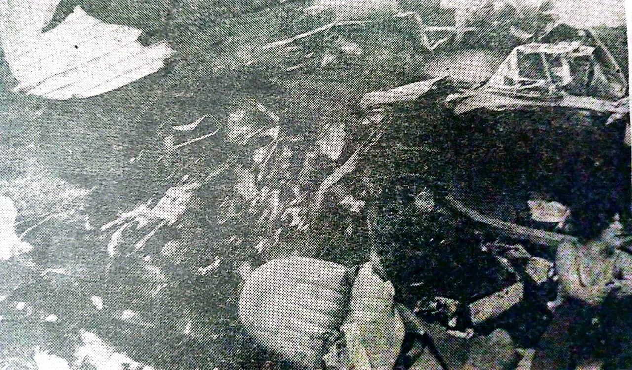Así quedó la avioneta que pilotaba Carlos Salas Salazar, tras el choque contra una loma en Buena Vista de San Carlos.