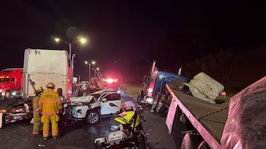 Video muestra momento de segundo choque en la General Cañas que dejó seis heridos