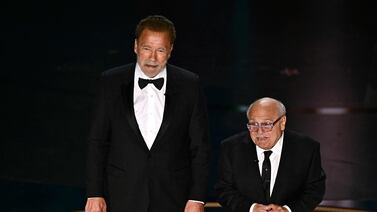 Premios Óscar: Arnold Schwarzenegger y Danny DeVito ‘atacaron’ a Michael Keaton