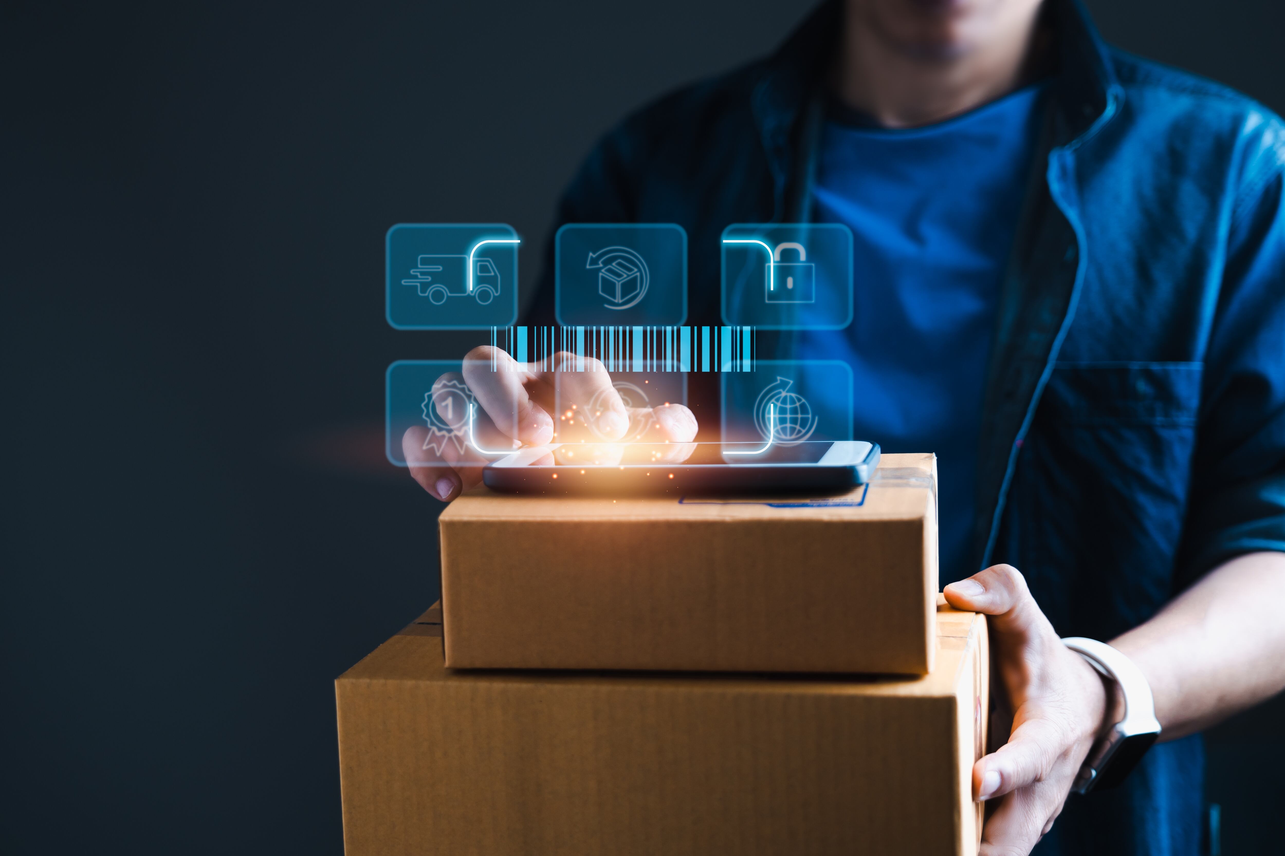 Entrega de cajas y servicios de paquetería