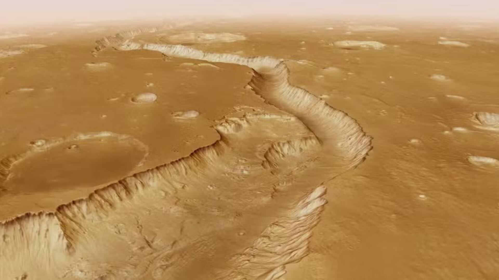 La ESA publicó un video con imágenes de la Mars Express que muestra un sobrevuelo detallado por un laberinto natural en Marte.