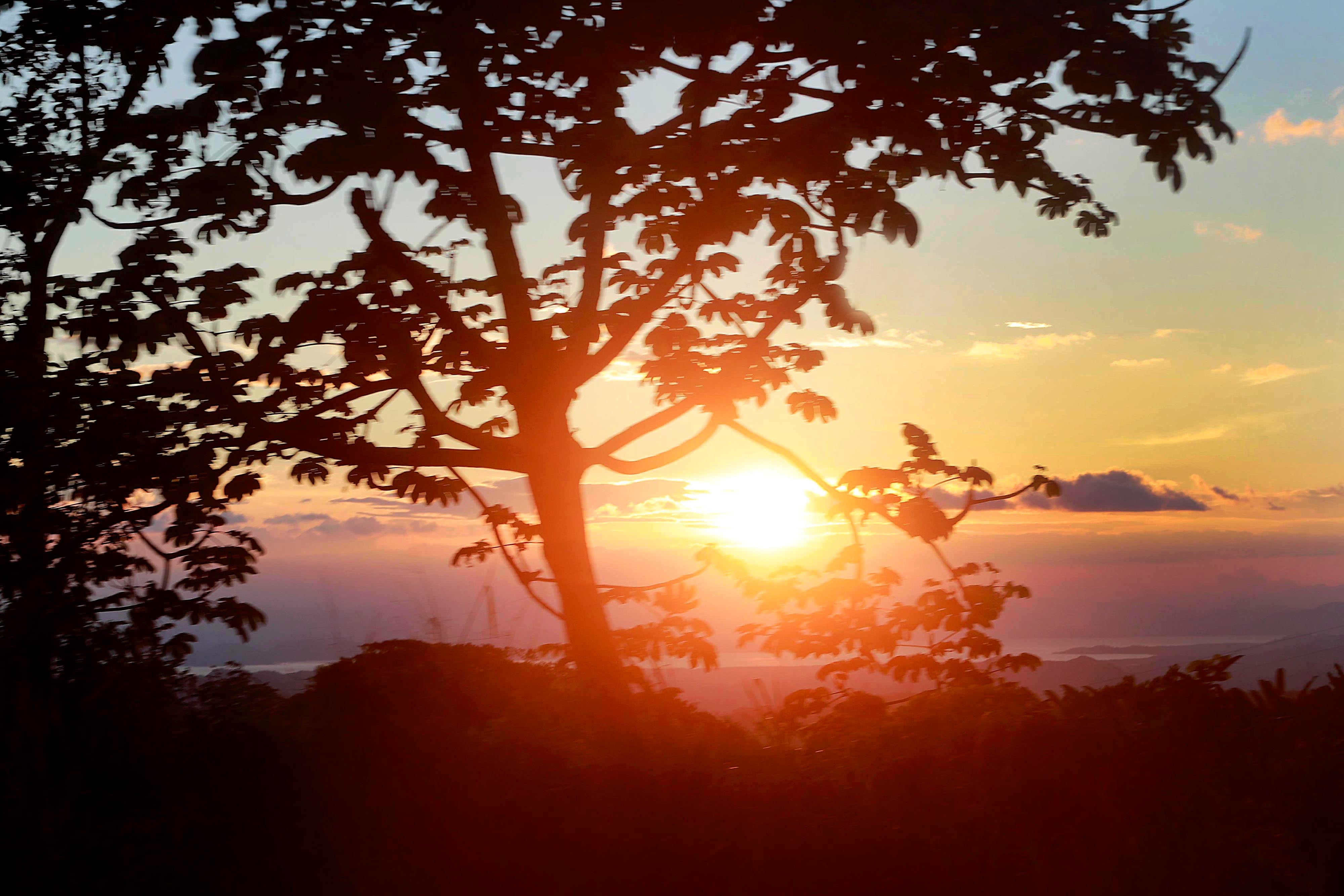 22/11/2023 San Luis de Monteverde, Puntarenas. El sol empieza a hacerse sentir con los primeros asomos de la estación seca, en la costa del pacífico. El buen clima se hará presente durante los últimos días del año.