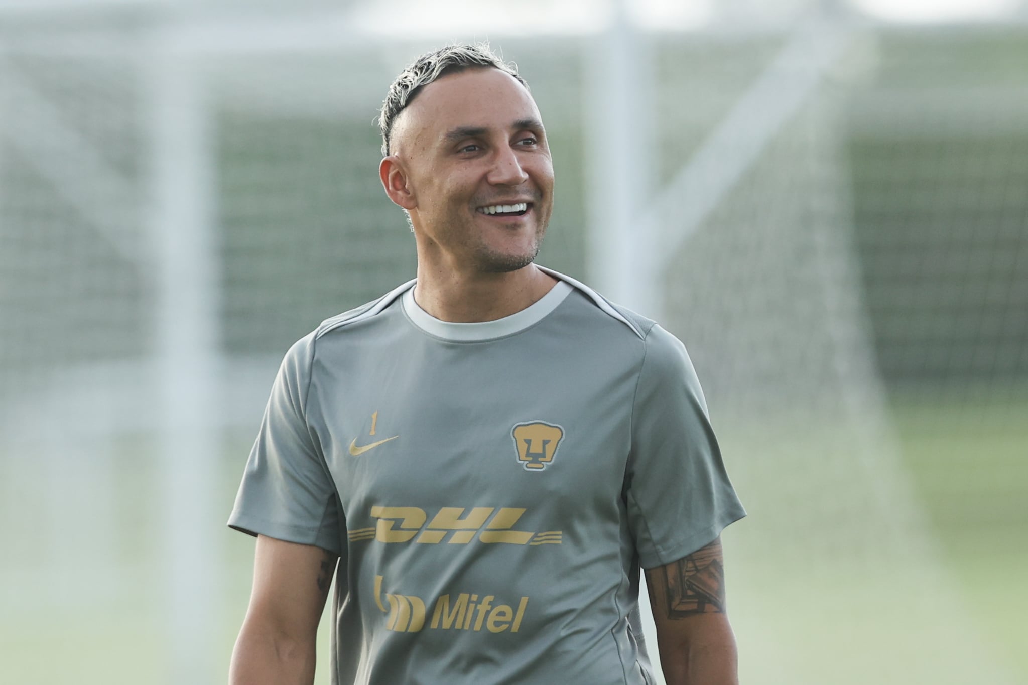 Keylor Navas sonríe durante el entrenamiento previo al duelo contra Atlanta United en la Leagues Cup.