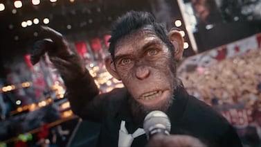 Robbie Williams es interpretado por un mono en su película biográfica