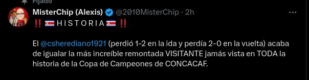 Herediano
Reacción de la prensa mexicana al triunfo del Herediano ante Toluca por la Concacaf Liga de Campeones
15 de febrero del 2024
Tomada de redes sociales