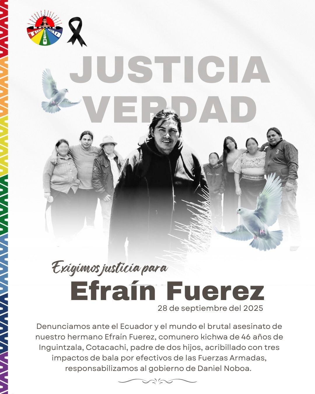 Efraín Fuerez indígena asesinado