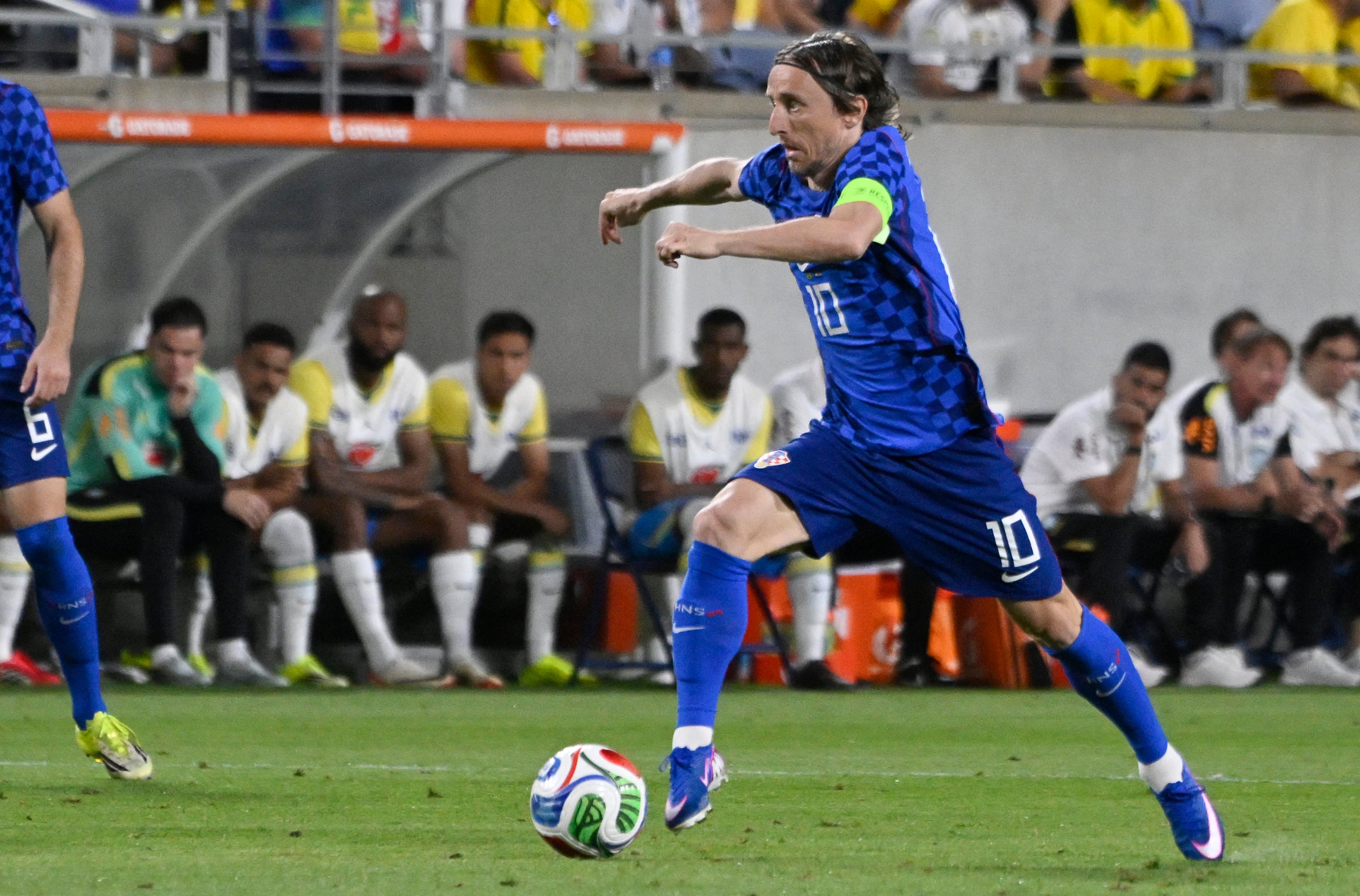 Luka Modric, aquí en un amistoso entre Croacia y Brasil el pasado mes de marzo en Orlando.