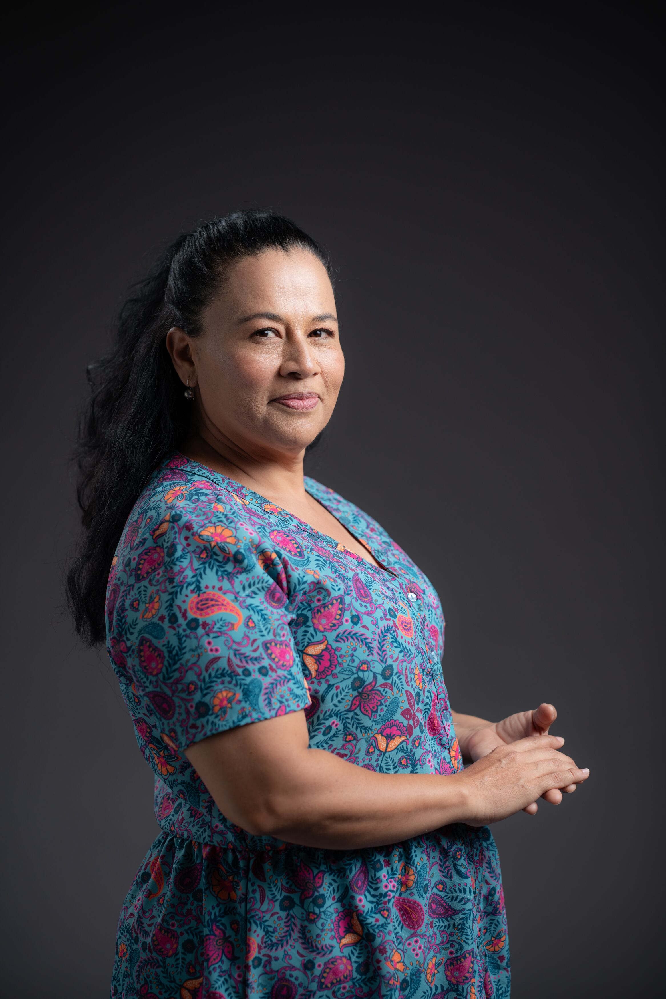 Retrato de Sylvia Sossa, actriz costarricense.