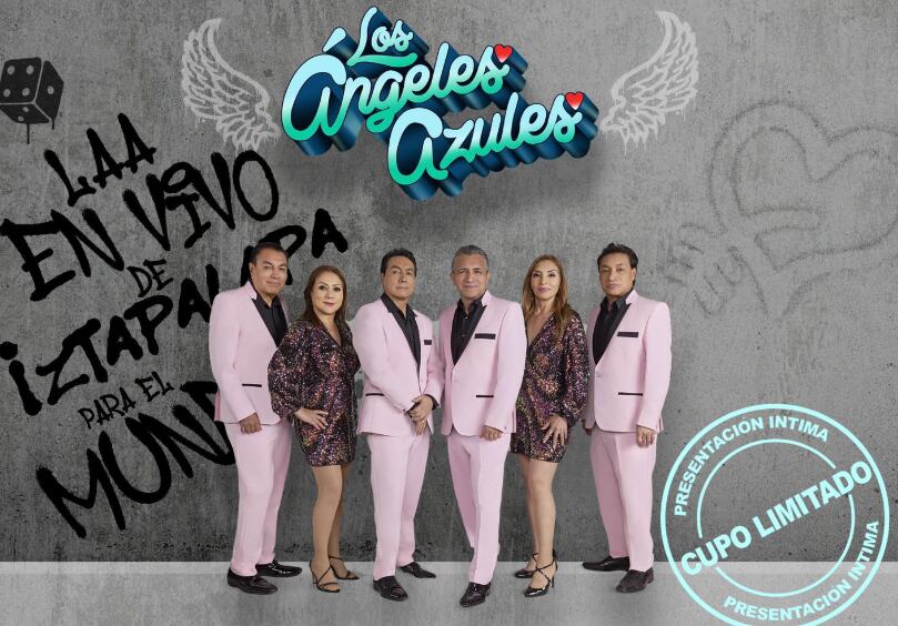 Foto de los integrantes del grupo Los Ángeles Azules.