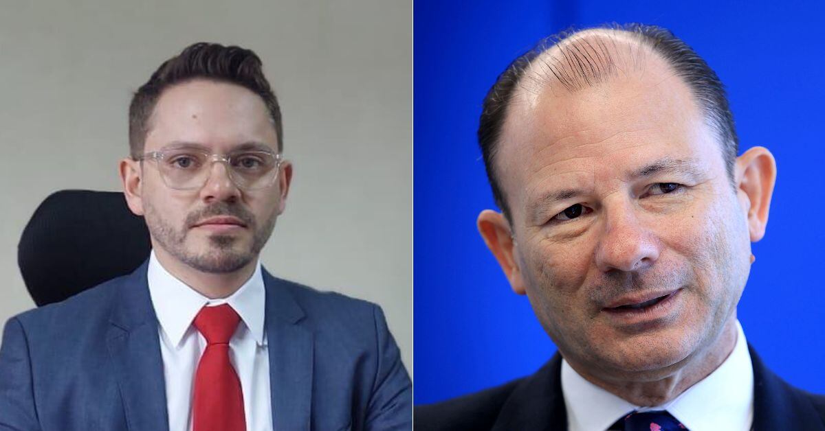 En la imagen, Luis Antonio Molina (izquierda), viceministro de Egresos de Hacienda, y Gustavo Picado (derecha), gerente financiero de la CCSS.