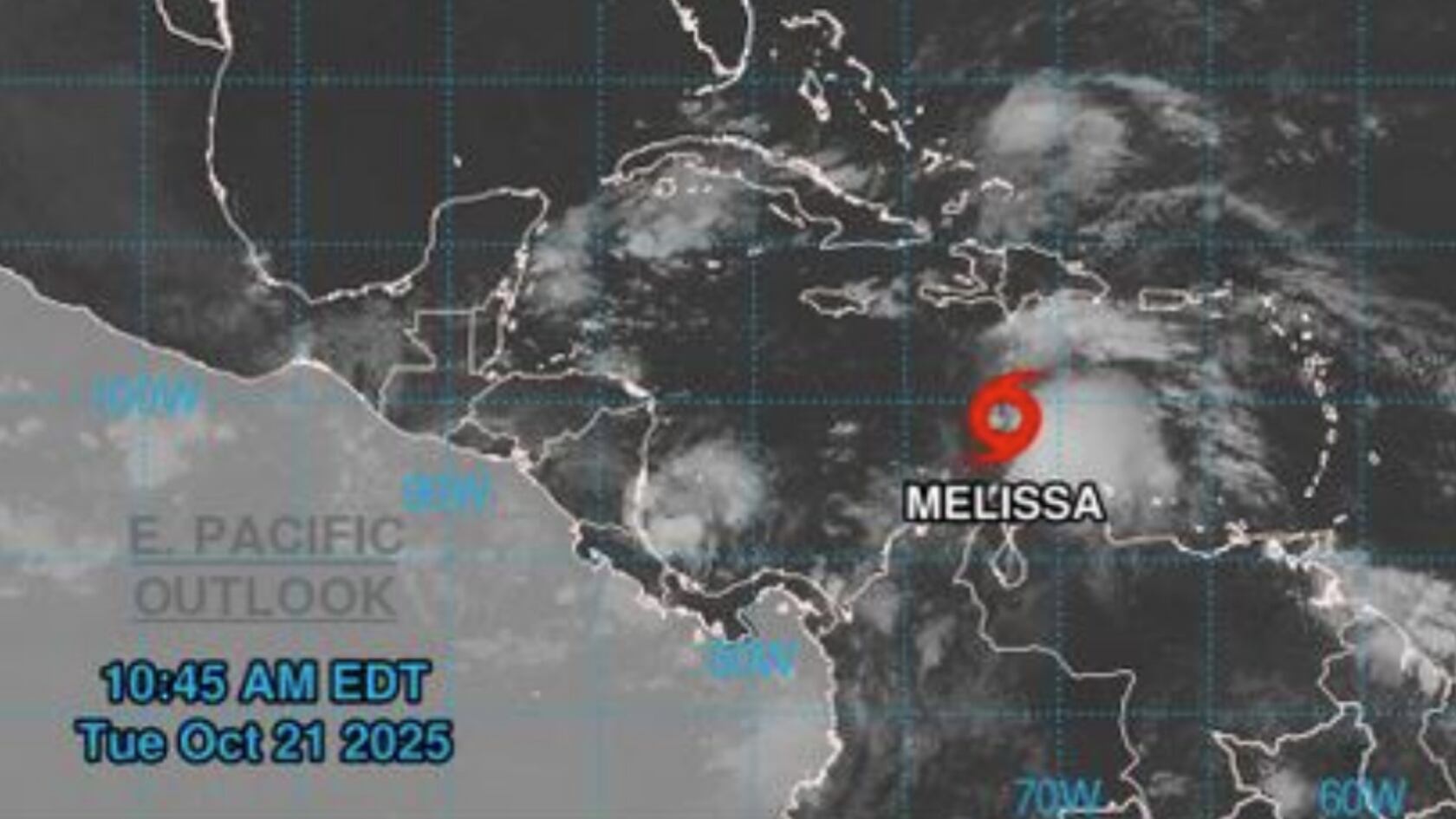 El IMN monitorea a Melisa, que reforzaría las lluvias en Costa Rica entre jueves y el fin de semana sin afectar directamente al país.