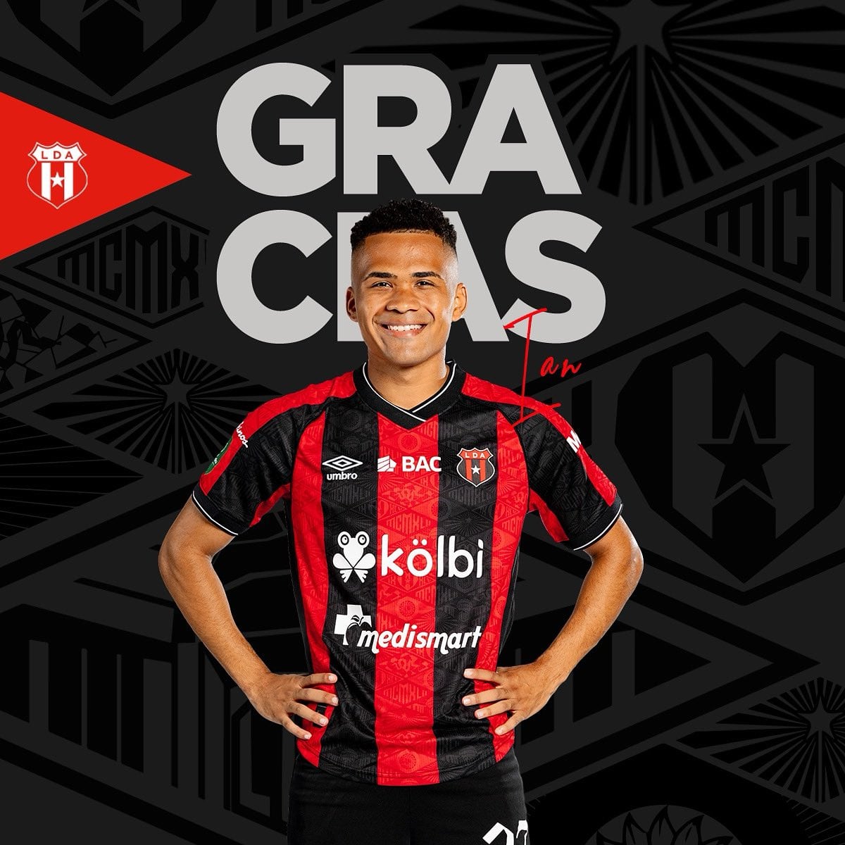 Liga Deportiva Alajuelense anunció el 31 de diciembre que Ian Lawrence no continúa en el club. Su contrató se venció y no se renovó.