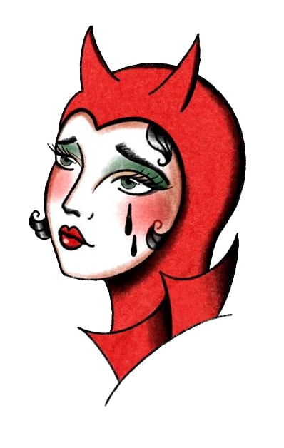 Diseños de tatuajes de Jana de Oliveira, personaje de portada Perfil mayo 2026