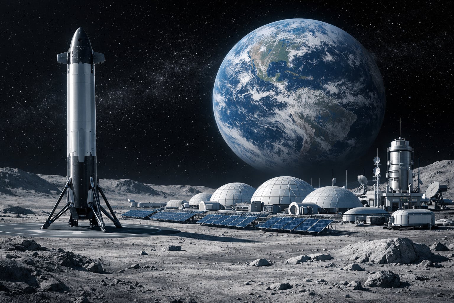 SpaceX enfocó sus planes en la Luna. Elon Musk afirmó que una ciudad lunar puede desarrollarse más rápido que en Marte y servir como resguardo para la humanidad.