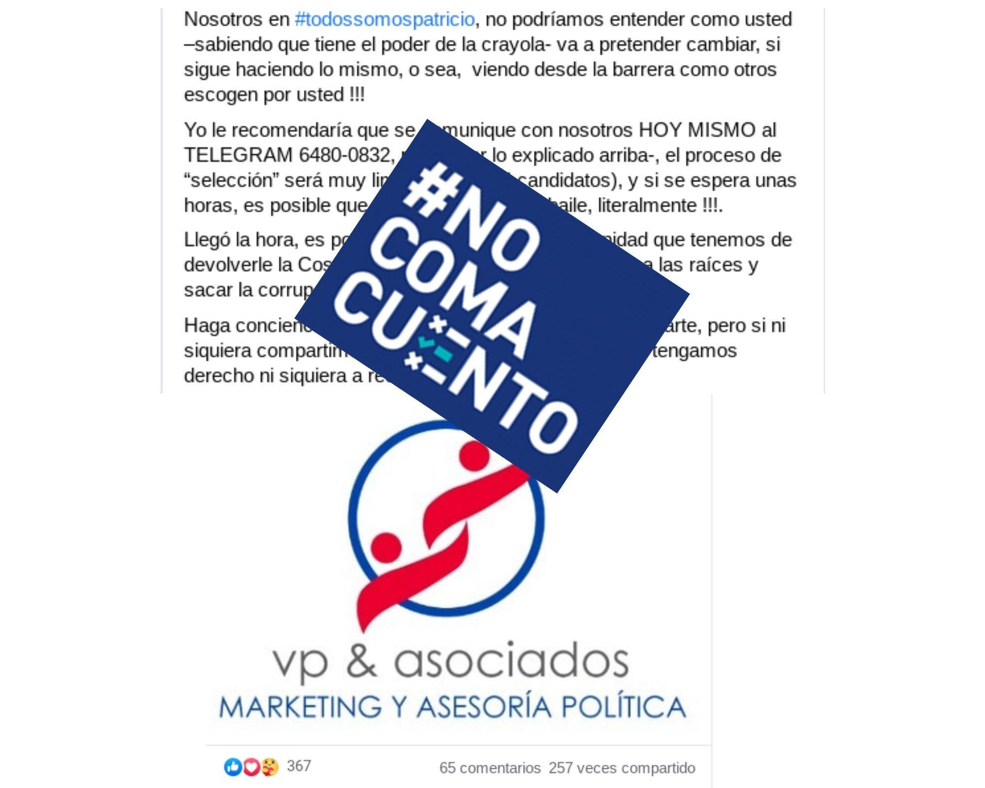 Como si se tratara de una promoción, en la que se fabrican políticos en tiempo récord y según la capacidad de pago del cliente, la plataforma de desinformación de Facebook llamada Pato Villeda ofrece a los ciudadanos convertirlos en candidatos a diputado para las elecciones del 2022, siempre que paguen por una consultoría.
