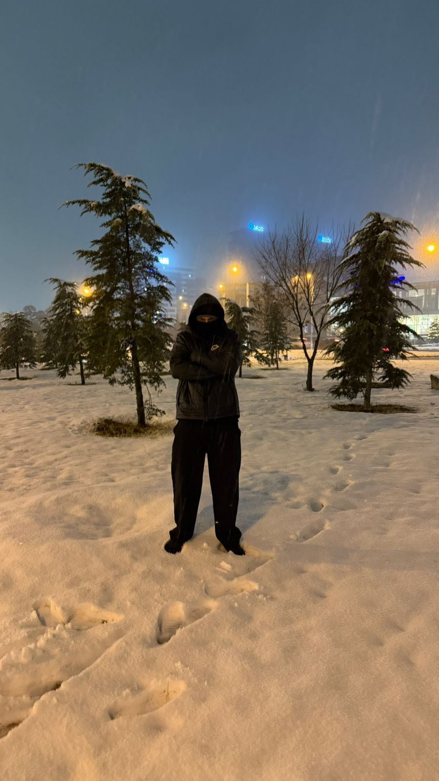 Julen Cordero disfruta de la nieve en Georgia.