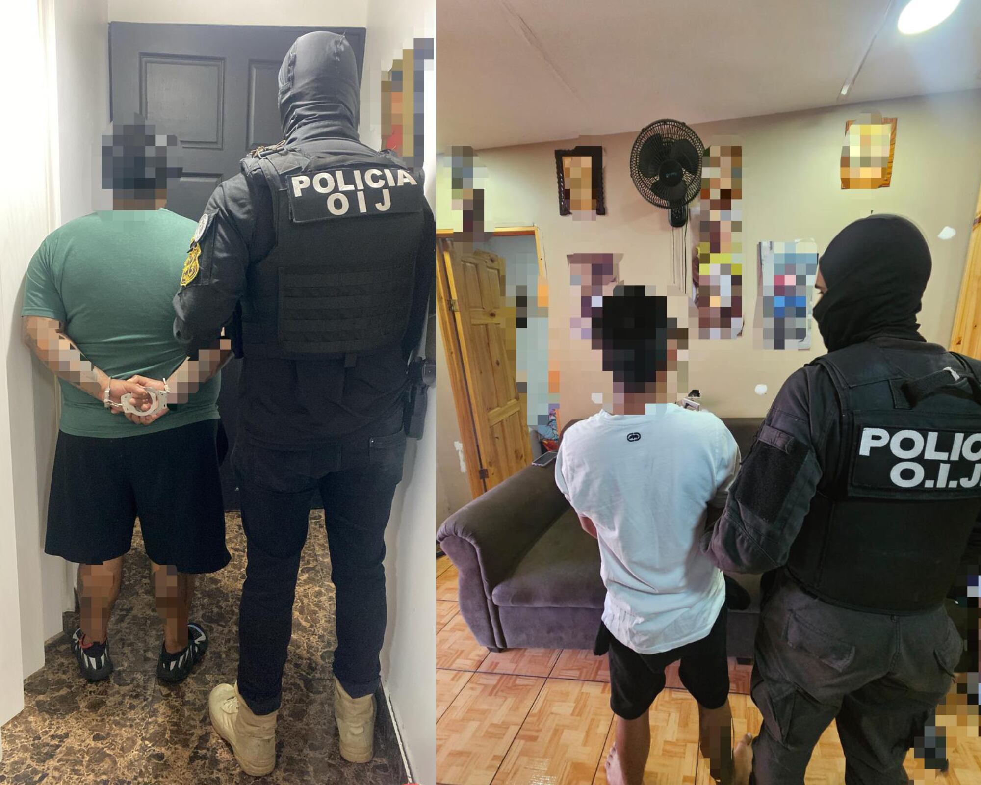 Los detenidos este martes en Purral son un hombre de apellido Hernández de 40 años (izquierda) y un menor de 17 años. Fotografía: