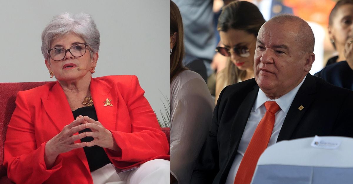 Rocío Aguilar, jerarca de Sugef, y Jorge Eduardo Sánchez, presidente del Banco Popular.