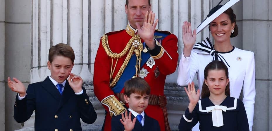 La princesa Catalina junto a su familia en el cumpleaños del rey Carlos III. Foto: AFP