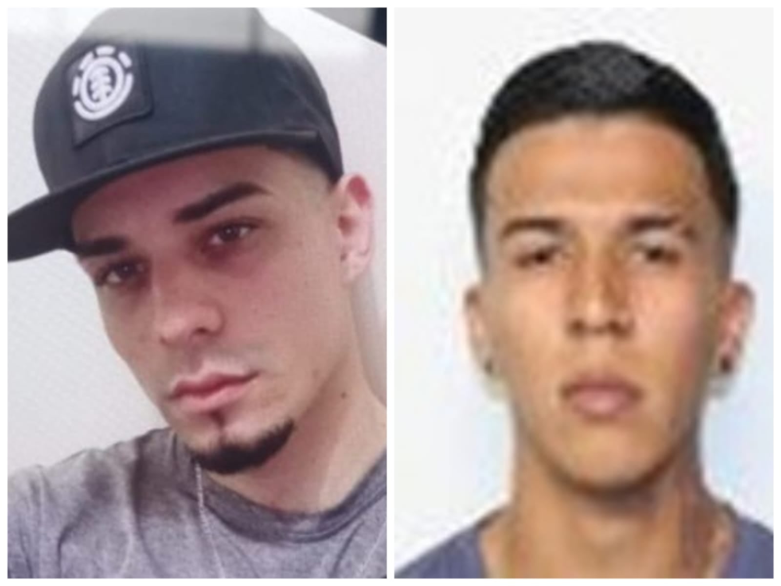 Joshua Murillo (con gorra), de 31 años y Daniel Zúñiga, de 22, son las víctimas de una balacera ocurrida la madrugada del martes en Alajuelita. Foto: Cortesía.