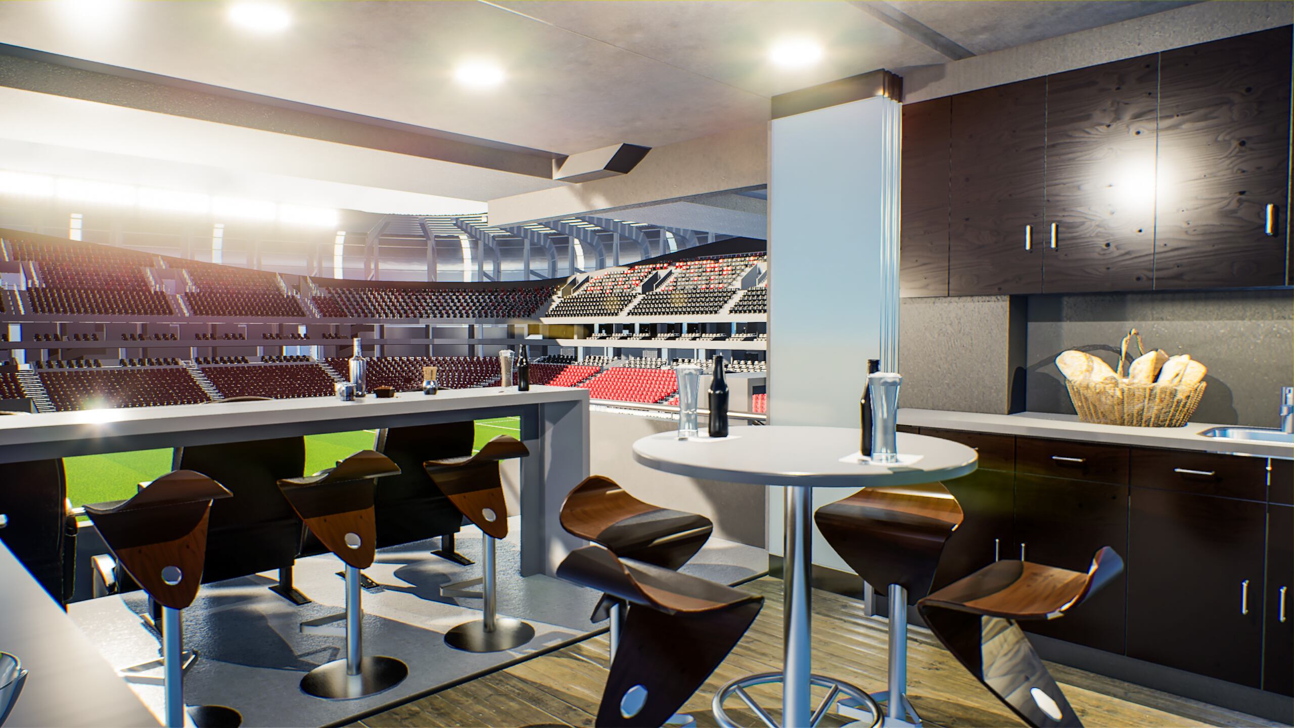 Así lucirá el nuevo estadio de la Liga Deportiva Alajuelense. Prensa LDA.