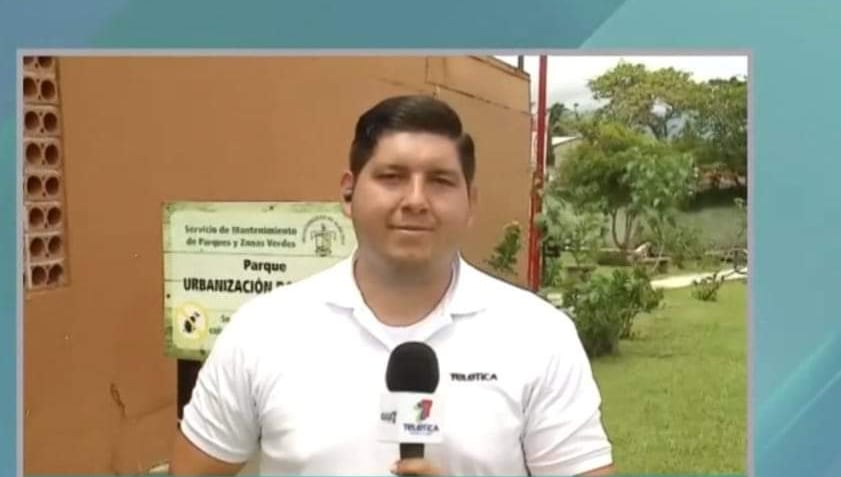 David Sibaja, periodista de Calle 7 Informativo de Teletica.
