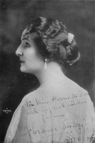 La soprano Florence Easton, quien cantó Lauretta en el estreno mundial de 'Gianni Schicchi', 14 de diciembre de 1918.