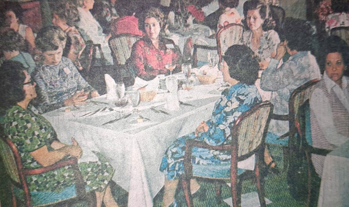 Parte de las invitadas al almuerzo de las Damas Rotarias de San José. Fotografía: