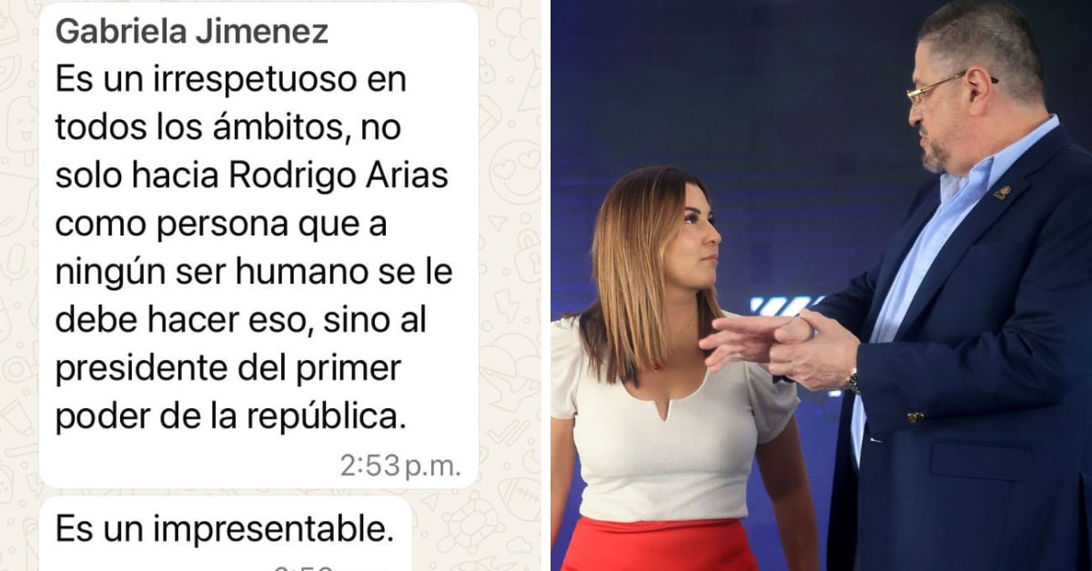 La alcaldesa de San Ramón, Gabriela Jiménez, criticó al mandatario Rodrigo Chaves en un chat del PUSC, pero le dio su adhesión nueve meses después.