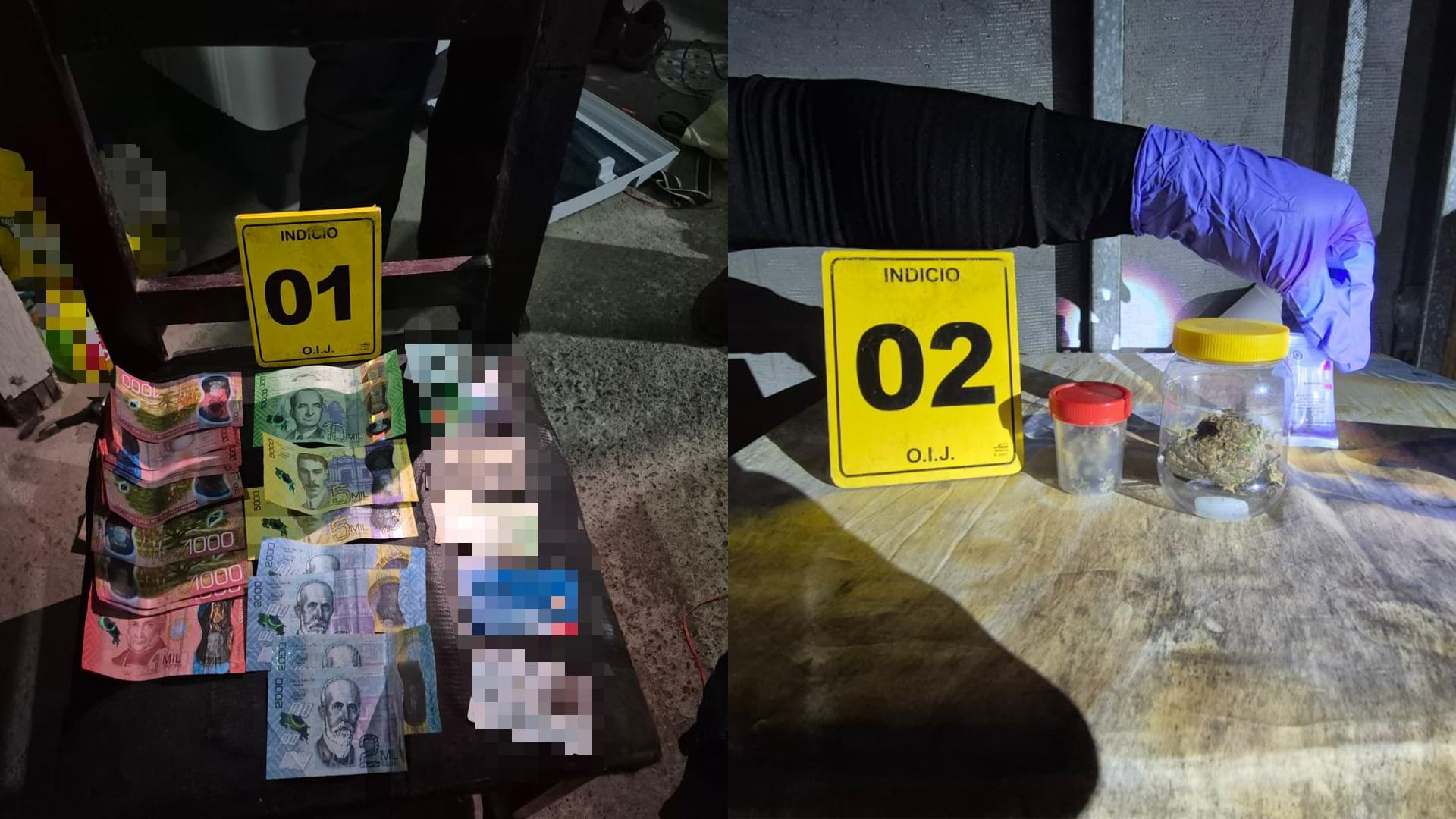 En los operativos, los agentes decomisaron droga y otra evidencia relevante para la investigación.