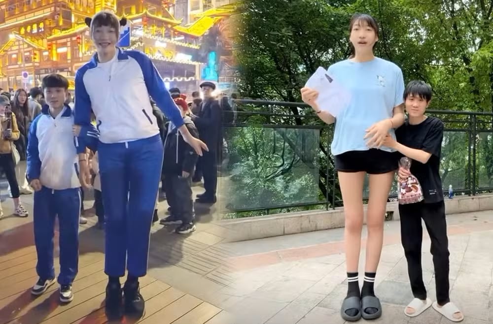 Una mujer de 2,20 m y su pareja de 1,68 m serán padres. Su historia conmovió y causó furor en redes sociales.