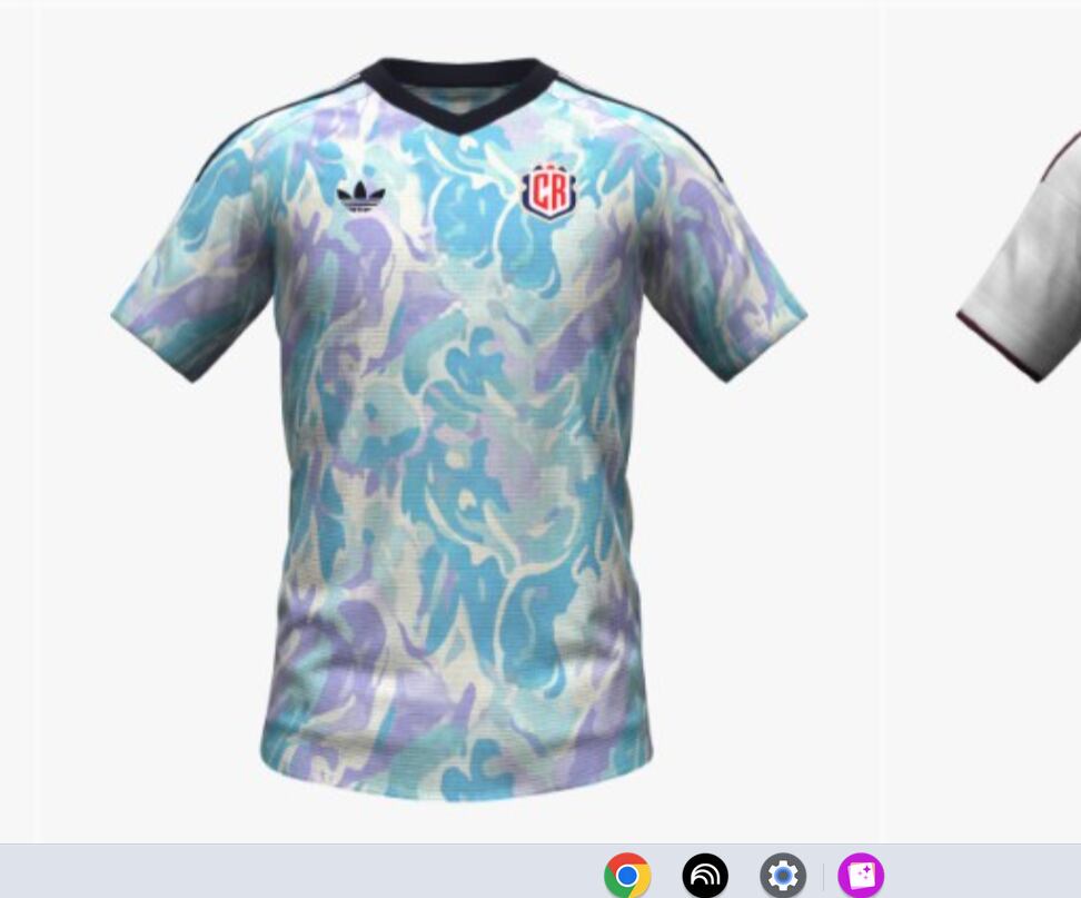 Esta sería la camisa de visitante de la Selección de Costa Rica.