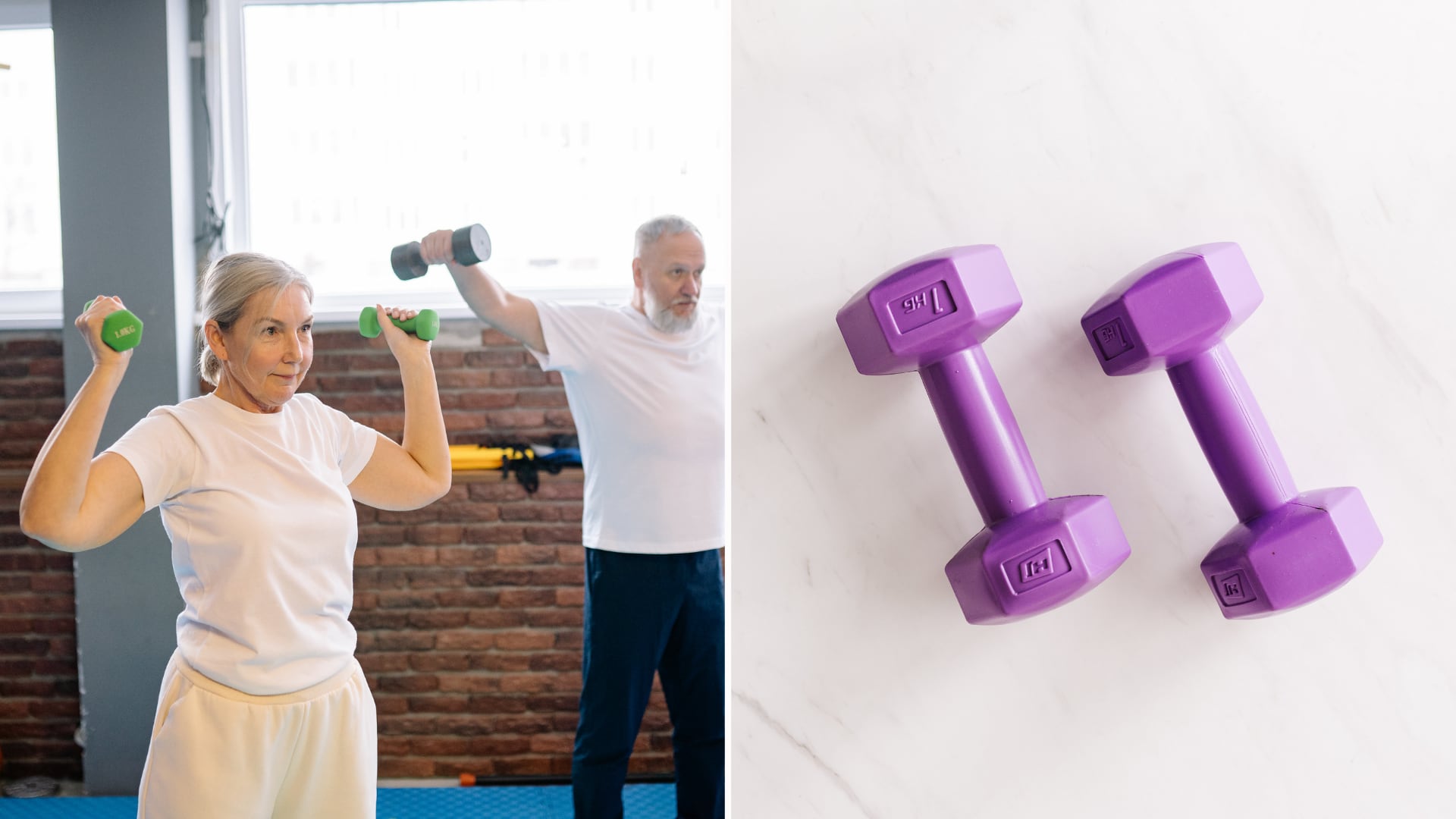 Ejercicios básicos con mancuernas fortalecen brazos, hombros y piernas en mayores de 60 años y apoyan la movilidad diaria.