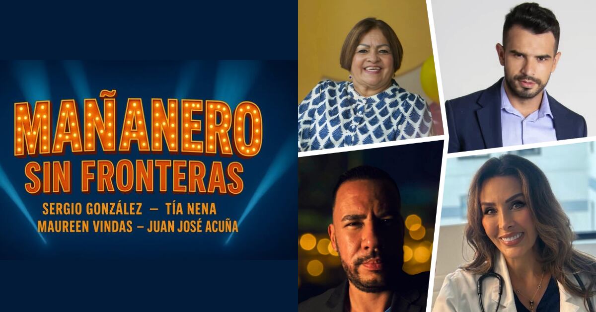 Sergio González anunció el regreso del programa 'El Mañanero' en formato digital. Lo acompañan la Tía Nena, Maureen Vindas y Juan José Acuña.