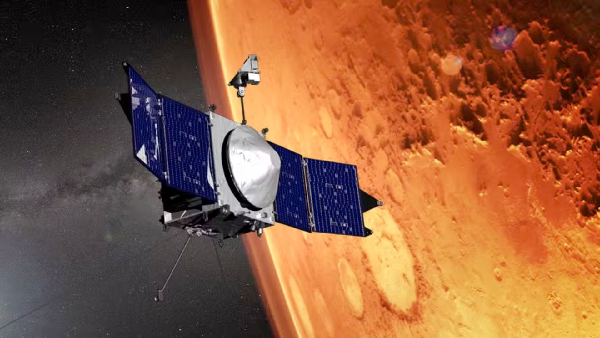 NASA investiga la falla de Maven, que dejó de enviar señales tras ocultarse detrás de Marte, tras casi 20 años en operación.