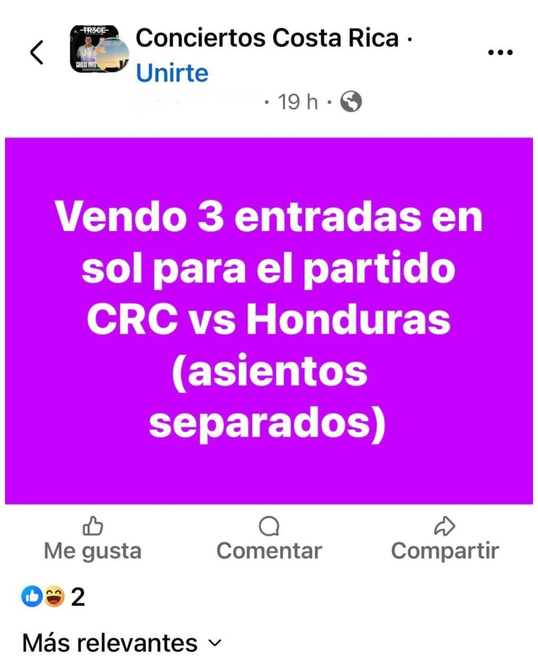 Aficionados están anunciando sus entradas para el partido entre Costa Rica y Honduras por el Mundial 2026.