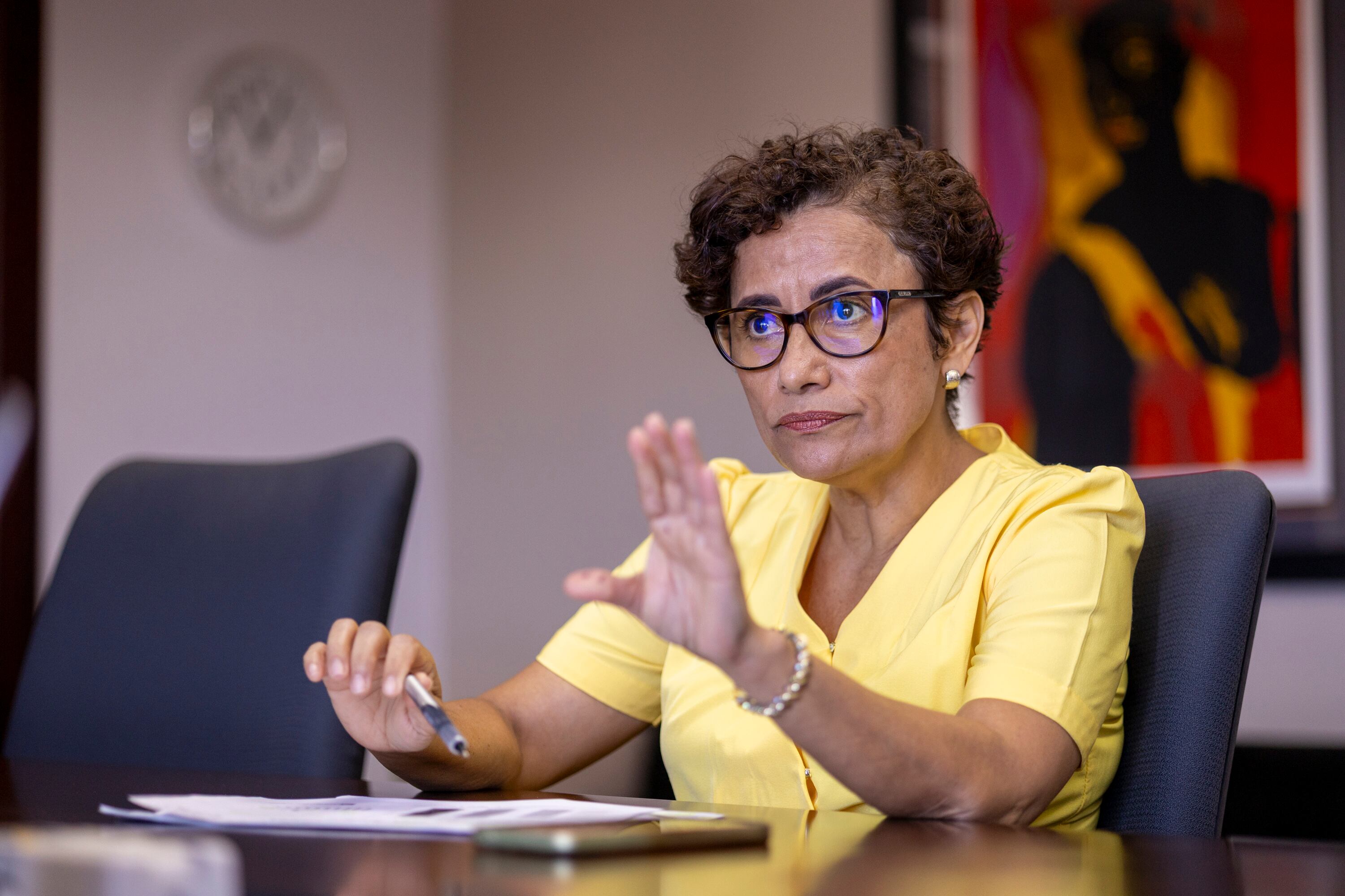 27/02/20255, San José, Oficinas Centrales del IMAS, Entrevista con la presidenta ejecutiva del IMAS, Yorleny León Marchena.